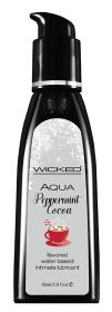 Aqua Peppermint Cocoa Flavored Water Based  Intimate Lubricant - 2 Fl. Oz. - 12 Piece Display