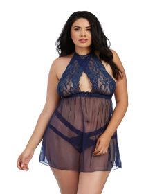 Babydoll, Panty - Queen - Midnight