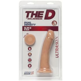 The D - Slim D - 6 Inch Without Balls - Ultraskyn - Vanilla