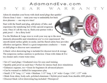 Pink Gem Anal Plug Set