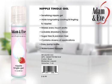 Adam and Eve Nipple Tingle Gel - 1 Oz.