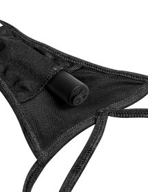 Hookup Panties Remote Lace Peek-a-Boo - Black - XL - Xxl