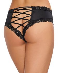 Open Back Panty - Medium - Black