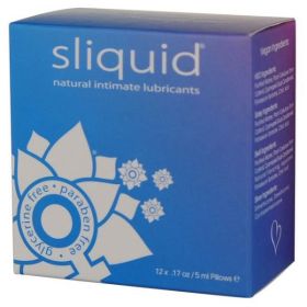 Sliquid Naturals Lube Cube - 12 pack pillows .17 oz