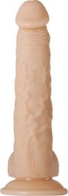 Adam&#039;s Rechargeable Realistic Vibrating Dildo Beige