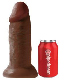 King Cock 10&quot; Chubby Dildo - Brown