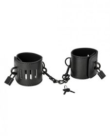 Sex &amp; Mischief Shadow Locking Cuffs Black