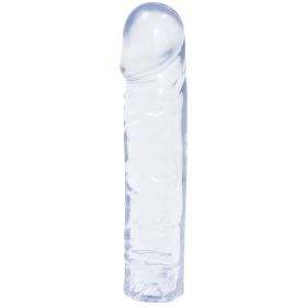 Crystal Jellies 8 Inch Classic Dildo in Clear