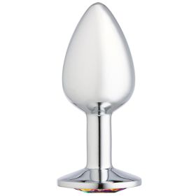 Cloud 9 Novelties Gems Silver Chromed Anal Plug (size: medium)