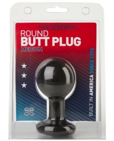 Round Butt Plug - Black (size: medium)