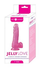 Get Lucky Real Skin Dildo (Color: Pink, size: 7in)