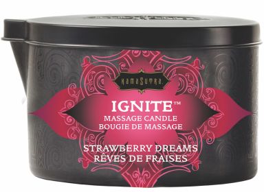 Ignite Massage Candle - 6 Oz (Scent: Strawberry Dreams)