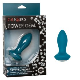 Power Gem Vibrating Petite Crystal Probe (Color: Blue)