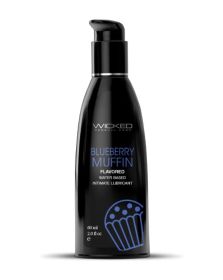 Aqua Flavored Water Based Intimate  Lubricant (Flavor: Blueberry Muffin, size: 2oz)