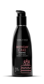 Aqua Flavored Water Based Intimate  Lubricant (Flavor: Birthday Cake, size: 2oz)