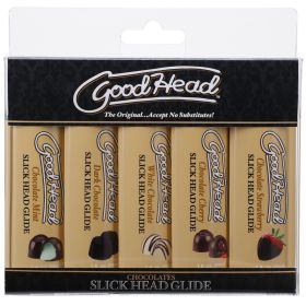 Goodhead - Slick Head  Glide - 5 Pack - 1 Fl. Oz. (Flavor: Chocolate Variety)