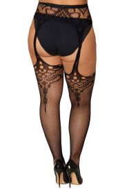 Novelty Garter Hose - Black (size: Queen Size)