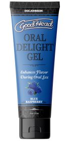 Good Head Oral Delight Gel Tube (Flavor: Blue Raspberry, size: 4oz)