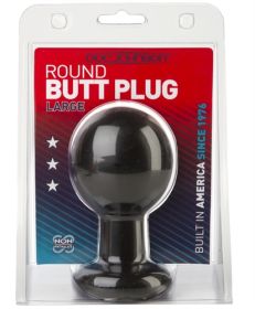 Round Butt Plug - Black (size: large)