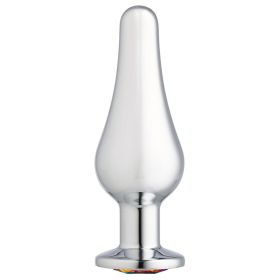 Cloud 9 Novelties Gems Silver Chrome Tall Plug (size: large)