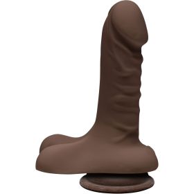 The D - Super D - With Balls (Color: Chocolate, size: 6in)