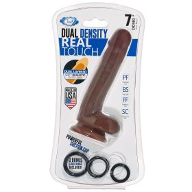 Cloud 9 Novelties Dual Density Real Touch 7 Inch With Balls (Color: Brown)