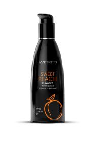 Aqua Flavored Water Based Intimate  Lubricant (Flavor: Sweet Peach, size: 2oz)